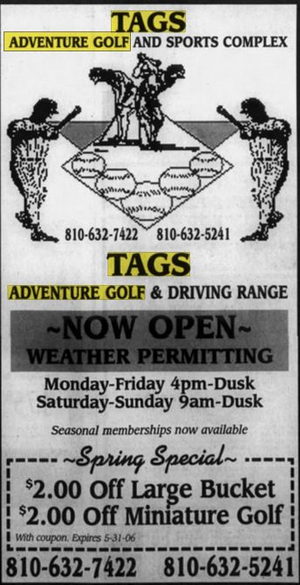 Striking Lanes (Tags Adventure Golf) - Apr 16 2006 Ad